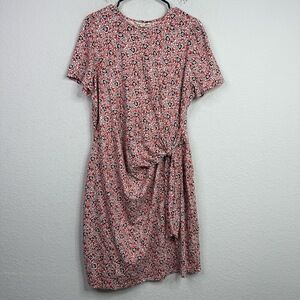 Boden Dress Womens 16-18L Floral Short Sleeve Knot Front Boho Romantic Whimsical